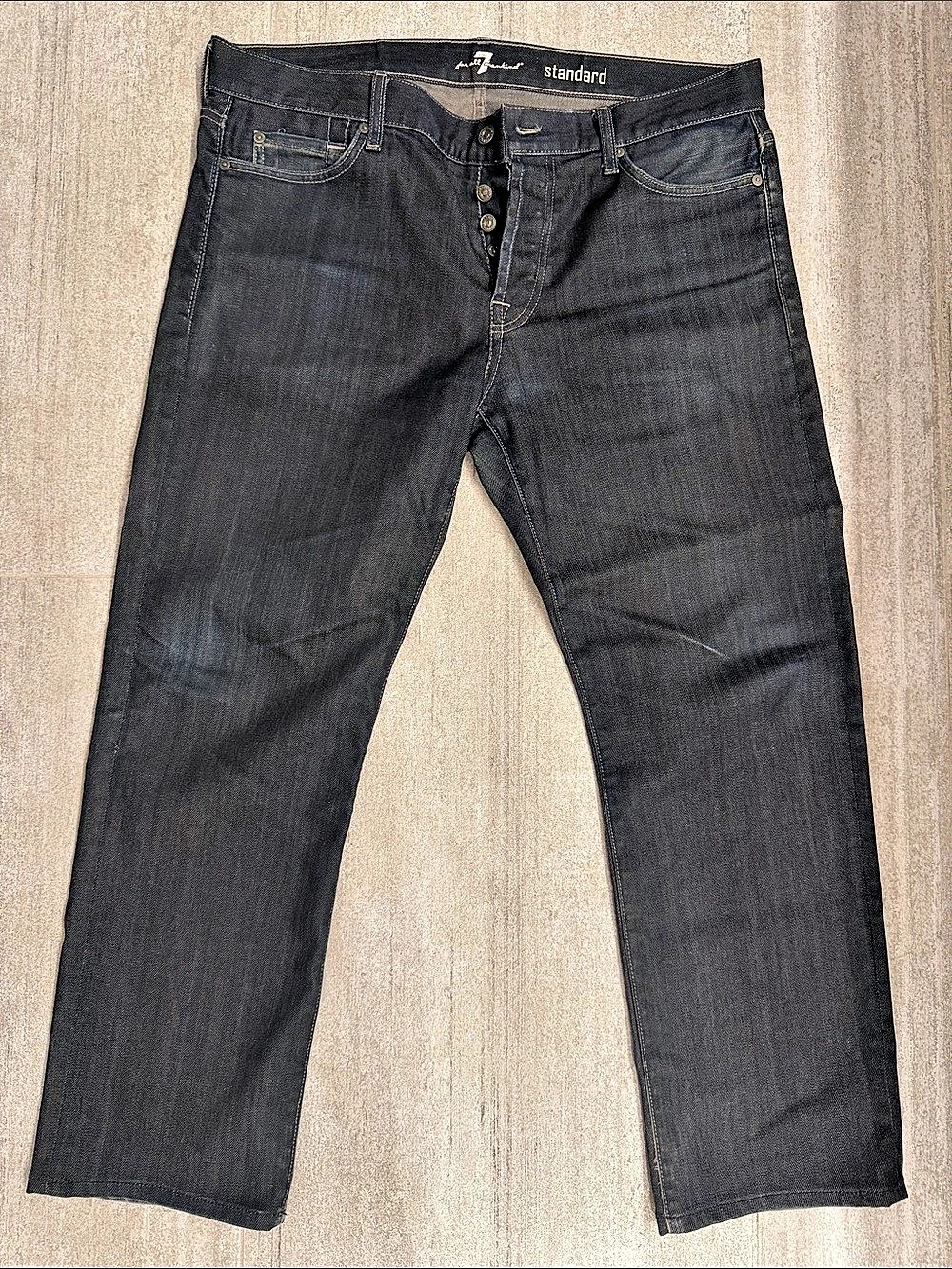 7 For All Mankind Standard Straight Leg Jeans dark denim Waist 36